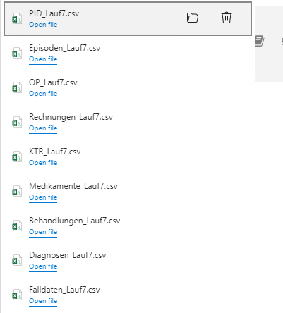 Export der Daten als CSV