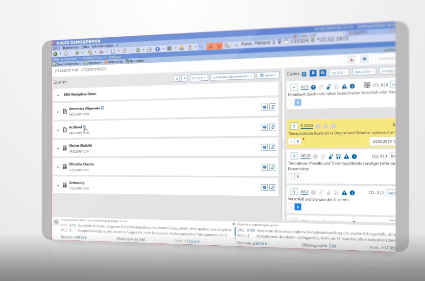 ORBIS Assisted Coding und MedCo Dashboards